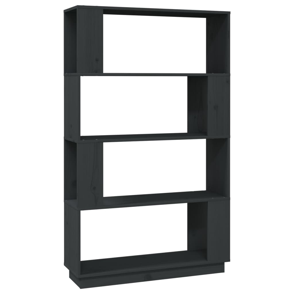 Bibliothèque/séparateur de pièce gris 80x25x132 cm bois de pin massif