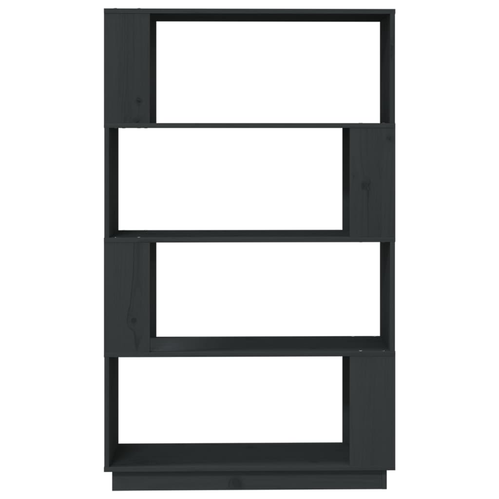 Bibliothèque/séparateur de pièce gris 80x25x132 cm bois de pin massif