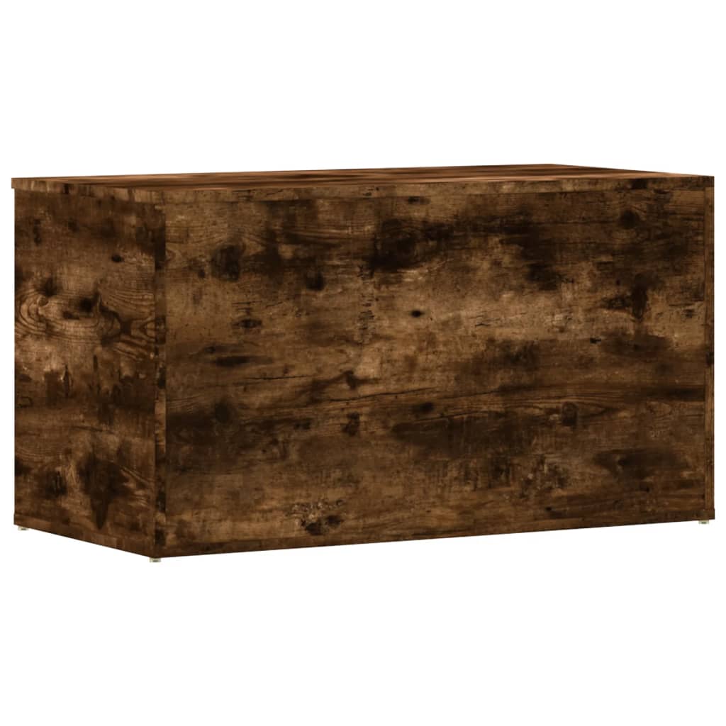Storage chest smoked oak 84x42x46 cm made of wood material