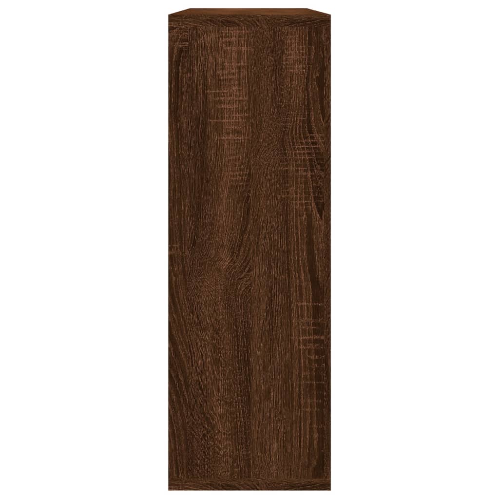 Etagère murale aspect chêne marron 104x20x58,5 cm matériau bois
