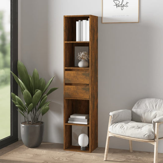 Bookcase smoked oak 36x30x171 cm wood material