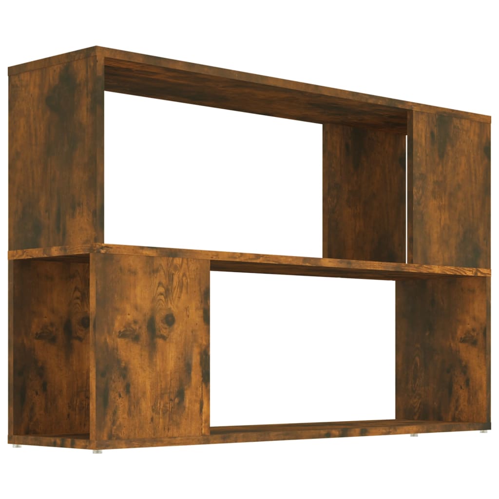 Bookcase smoked oak 100x24x63 cm wood material
