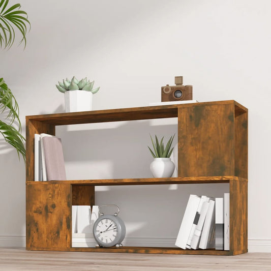 Bookcase smoked oak 100x24x63 cm wood material