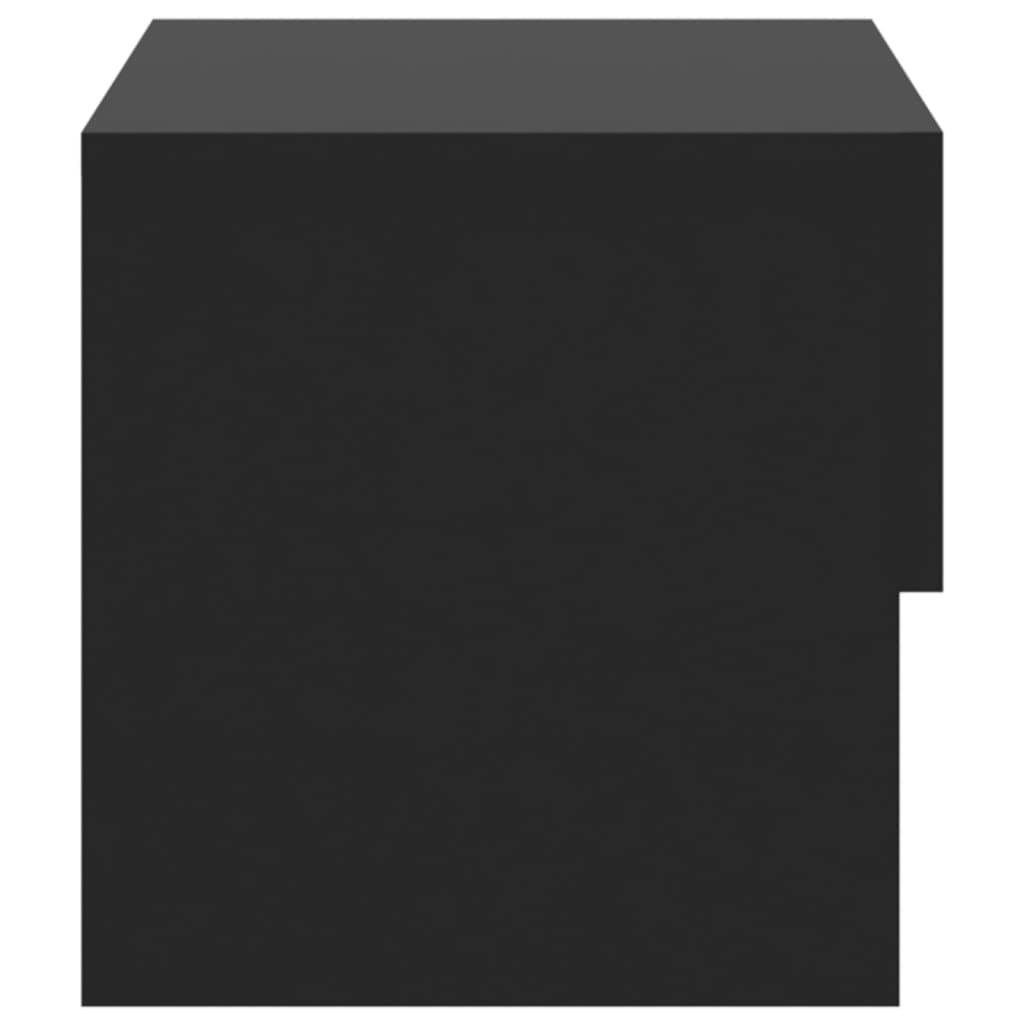 Wall bedside table black