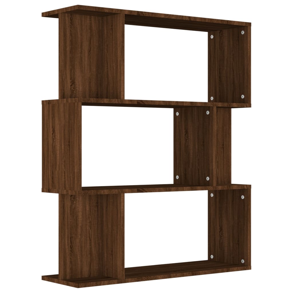 Bibliothèque/séparateur de pièce chêne brun 80x24x96 cm matériau bois