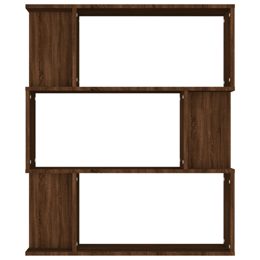 Bibliothèque/séparateur de pièce chêne brun 80x24x96 cm matériau bois