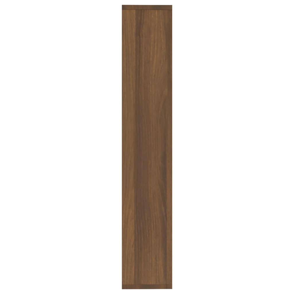 Étagère murale aspect chêne marron 36x16x90 cm en bois