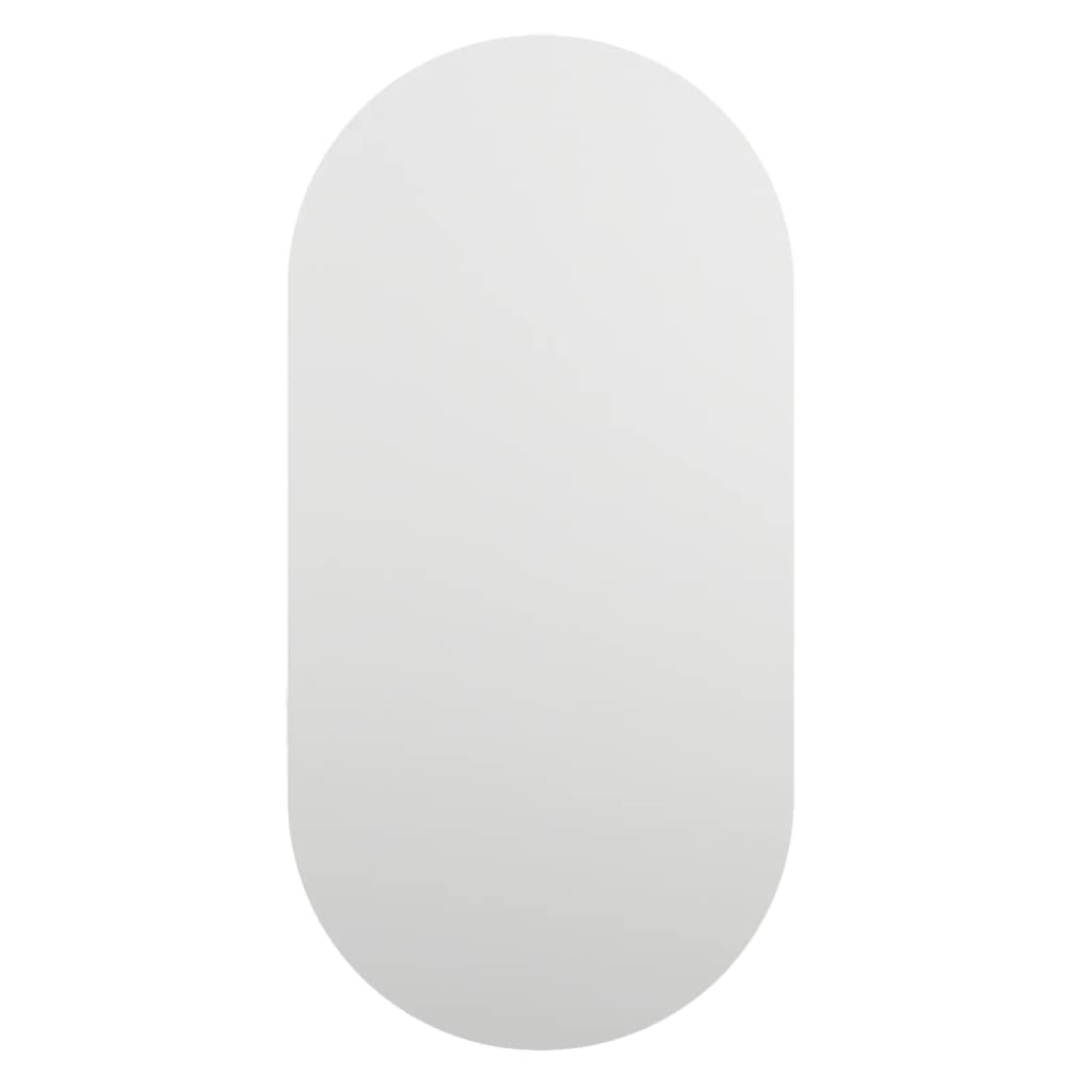 Spiegel mit LED-Leuchten 80x40 cm Glas Oval