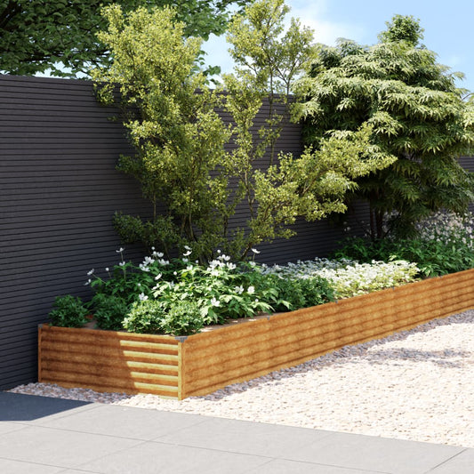 Raised bed 579x100x36 cm Corten steel