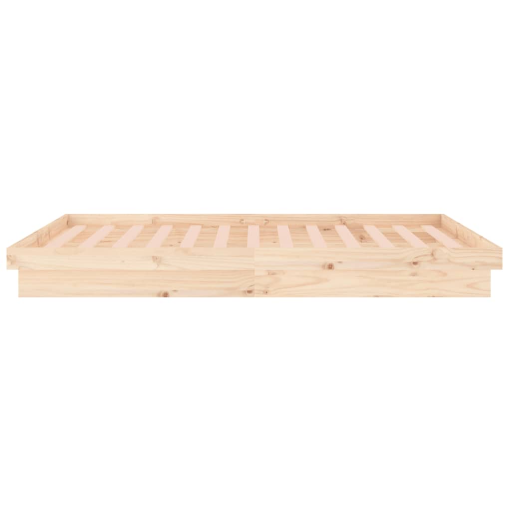 Lit en bois massif avec éclairage LED 140x200 cm