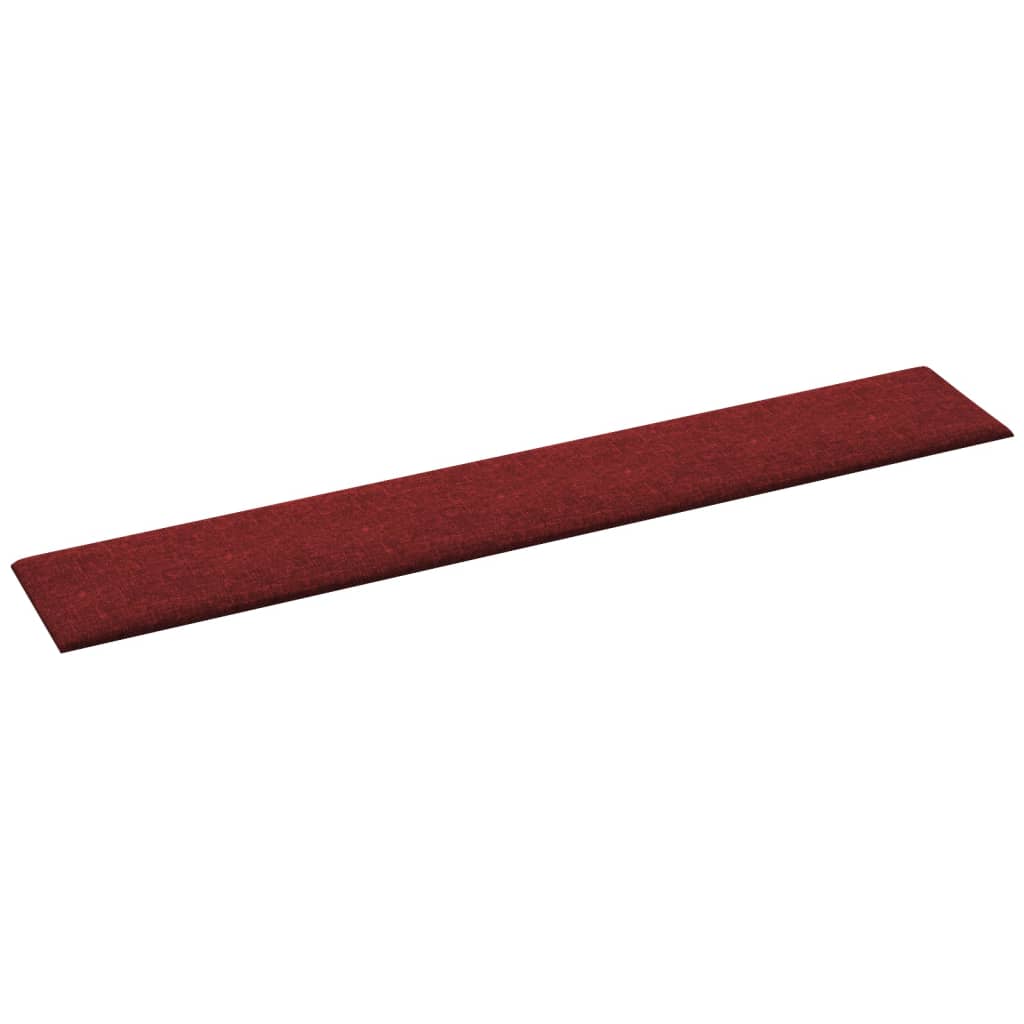 Wall panels 12 pcs. Wine red 90x15 cm fabric 1.62 m²