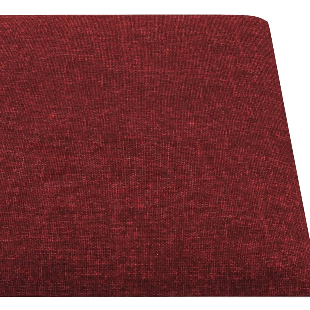 Wall panels 12 pcs. Wine red 90x15 cm fabric 1.62 m²