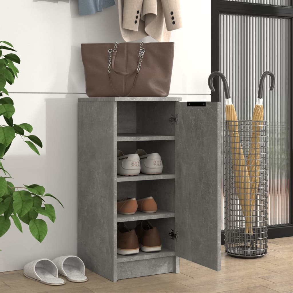 Shoe rack concrete gray 30x35x70 cm made of wood
