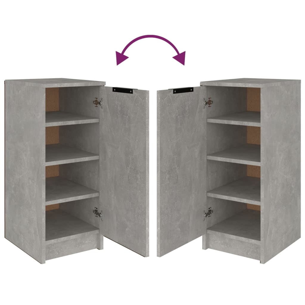 Shoe rack concrete gray 30x35x70 cm made of wood