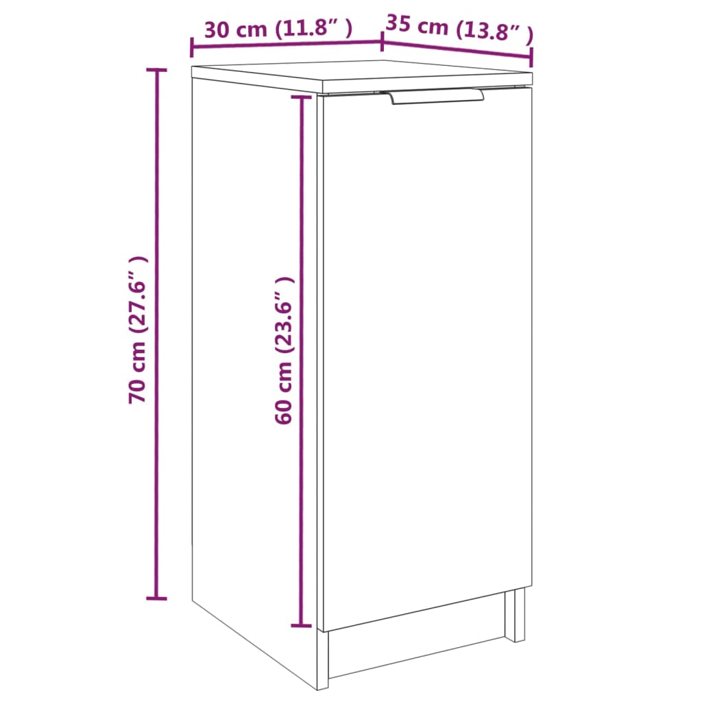 Shoe rack concrete gray 30x35x70 cm made of wood