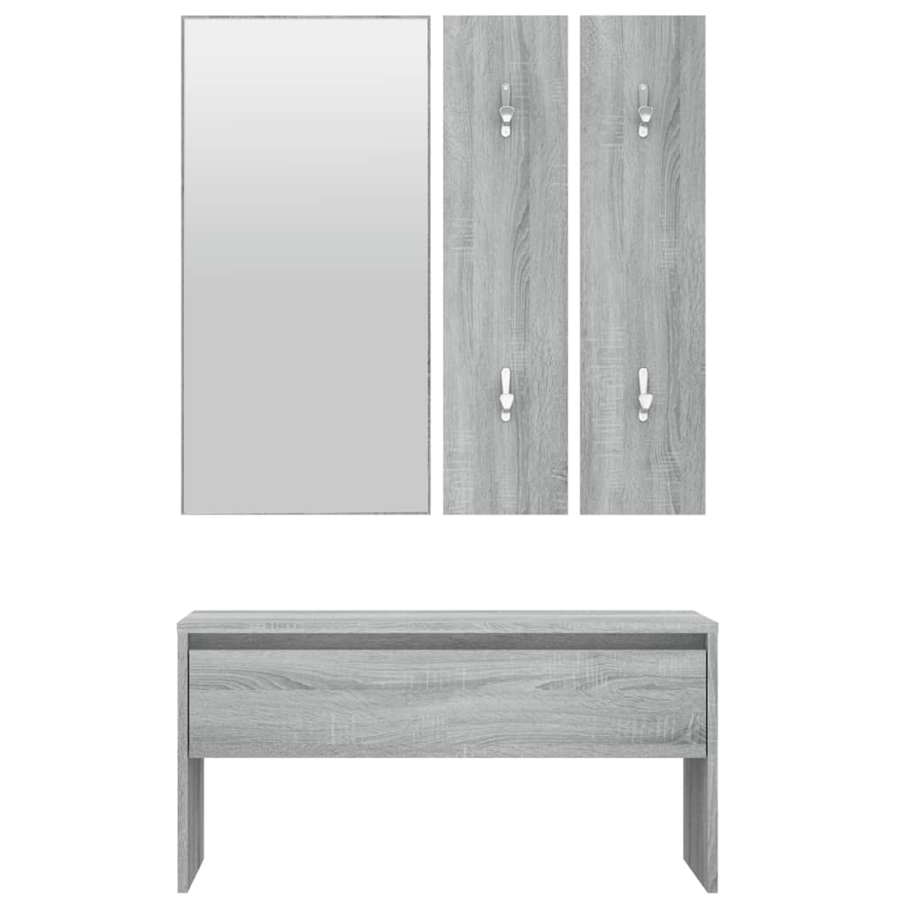 Ensemble de meubles d'entrée en bois Sonoma gris