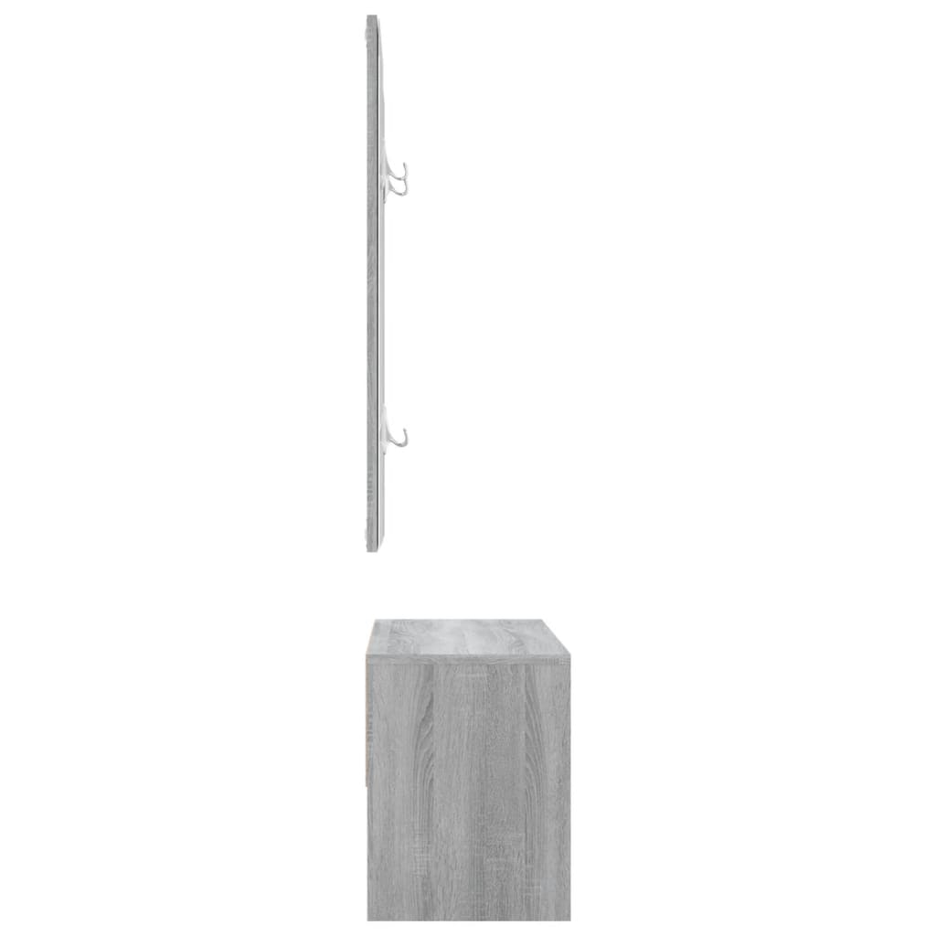 Ensemble de meubles d'entrée en bois Sonoma gris