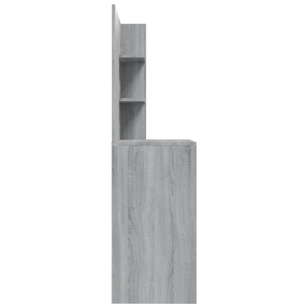 Dressing table with mirror Gray Sonoma 74.5x40x141 cm
