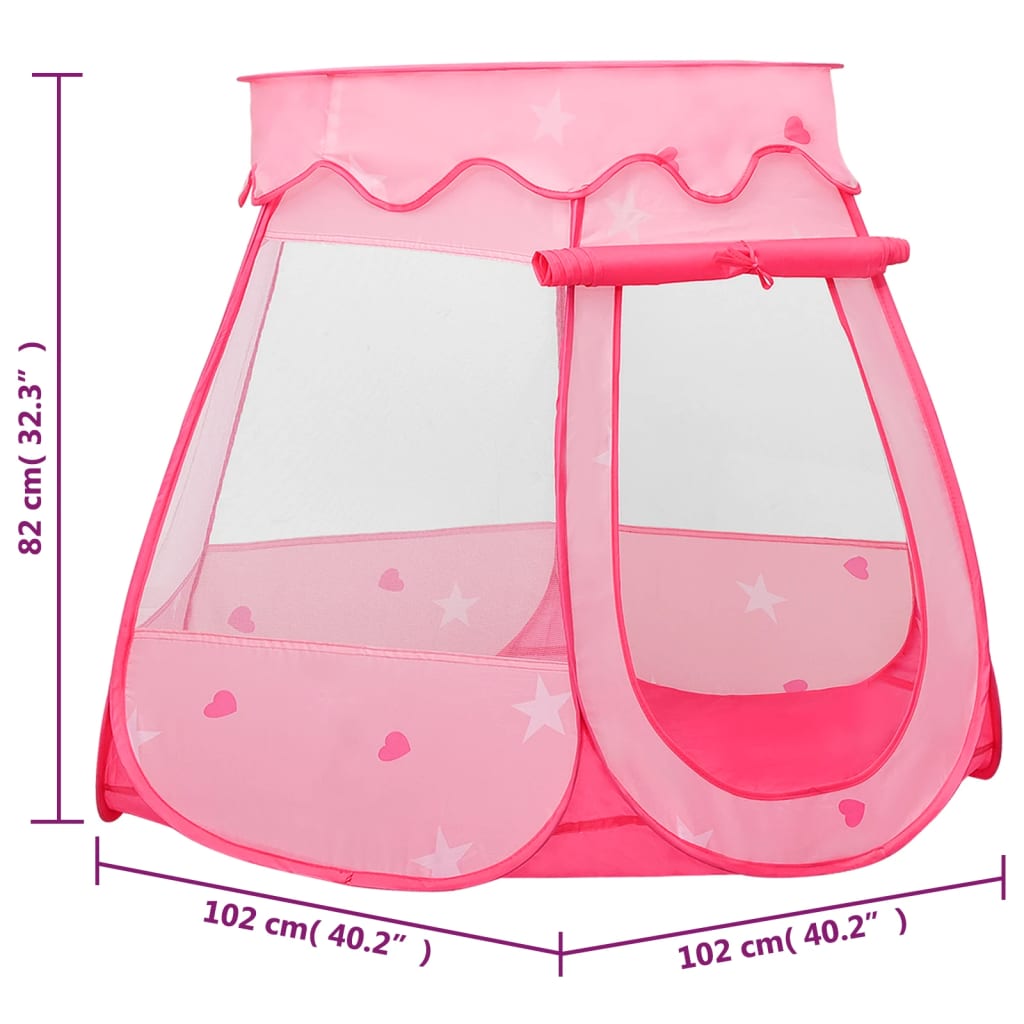 Children's play tent pink 102x102x82 cm