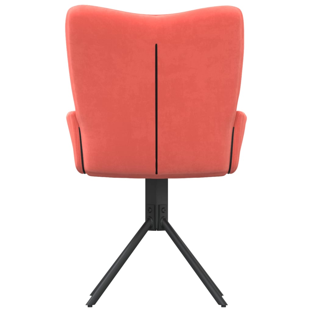 Dining room chairs 2 pcs. Swivel pink velvet