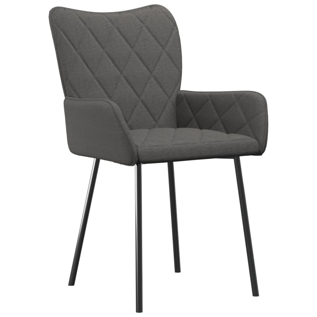 Dining room chairs 2 pcs. Dark gray fabric