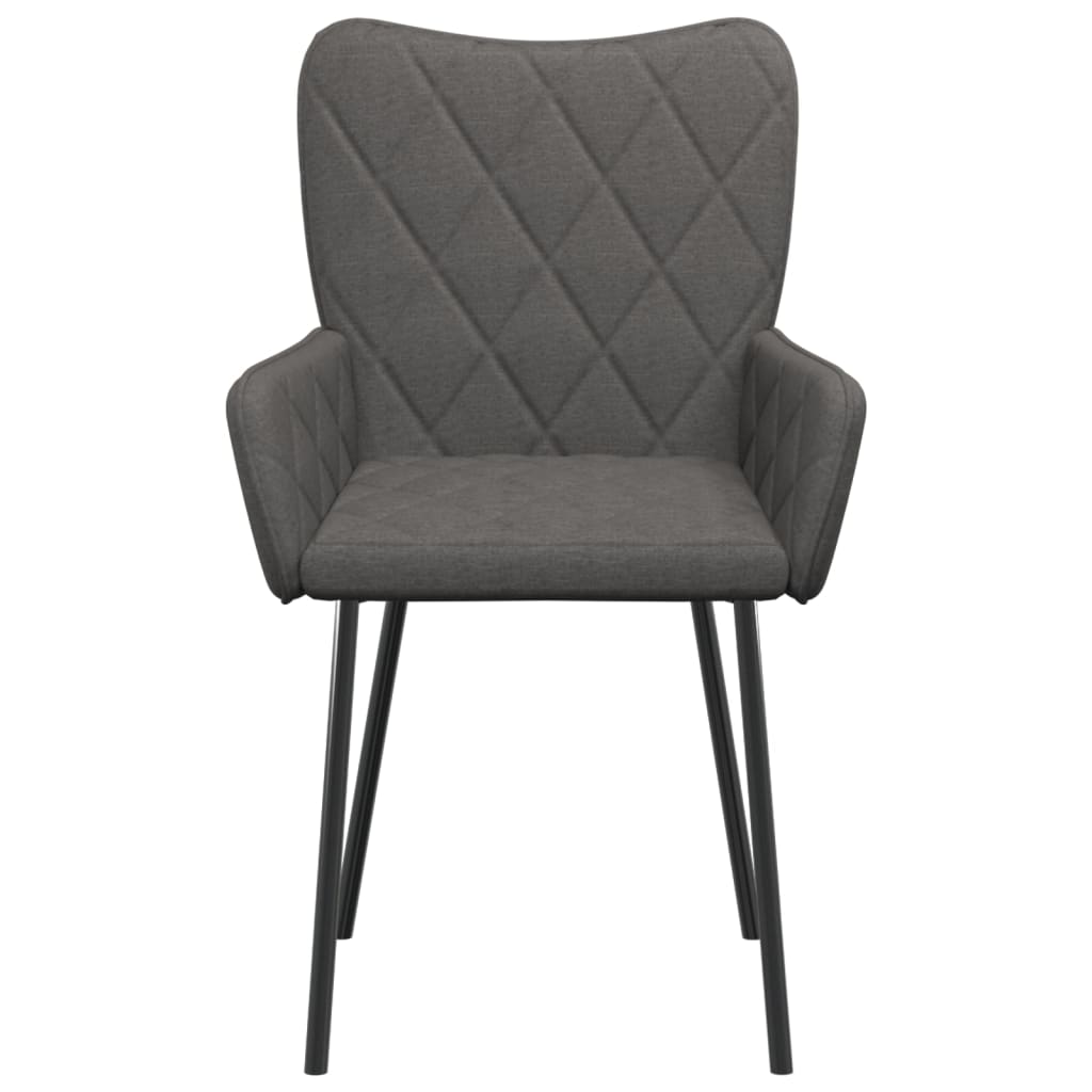 Dining room chairs 2 pcs. Dark gray fabric