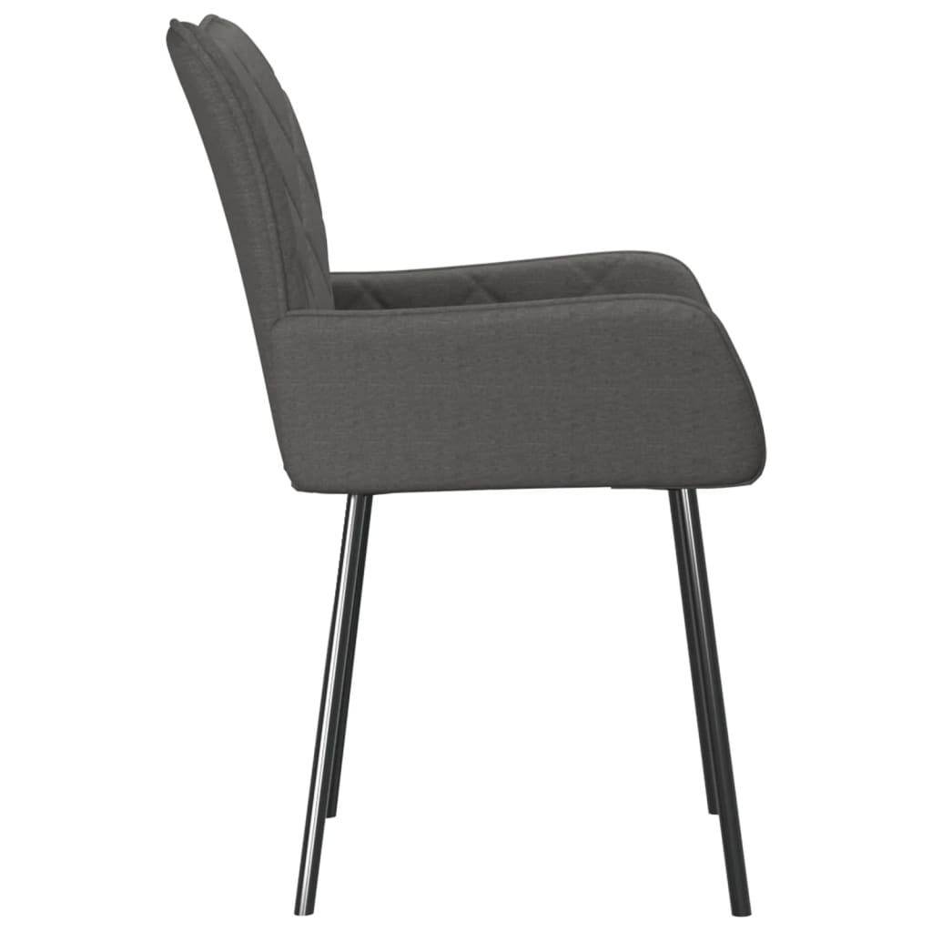 Dining room chairs 2 pcs. Dark gray fabric
