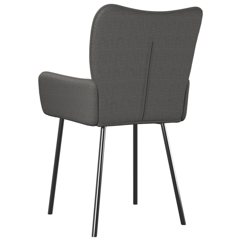Dining room chairs 2 pcs. Dark gray fabric