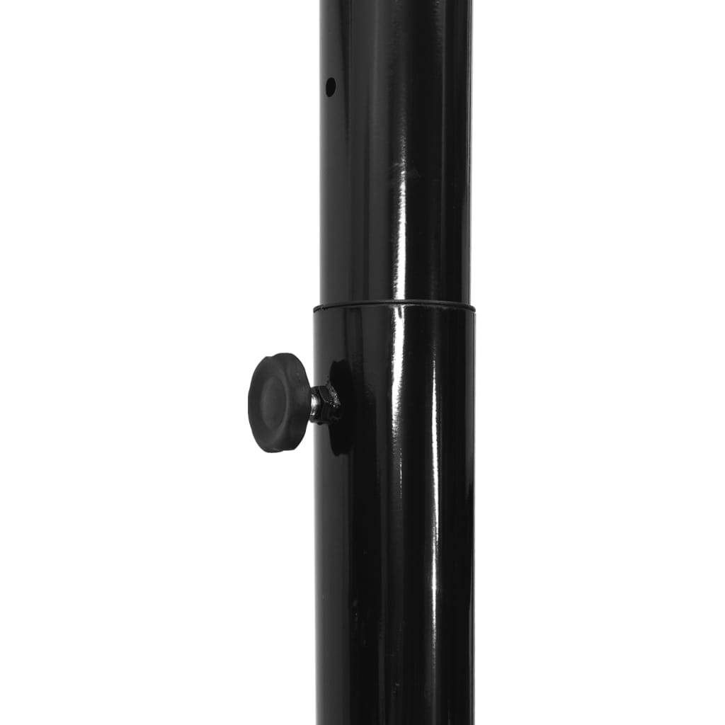 Support de basket noir 258-363 cm en polyéthylène