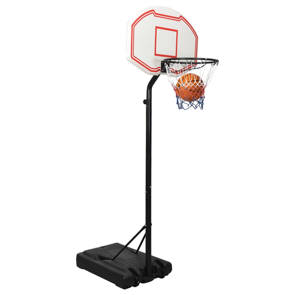 Support de basket blanc 237-307 cm en polyéthylène