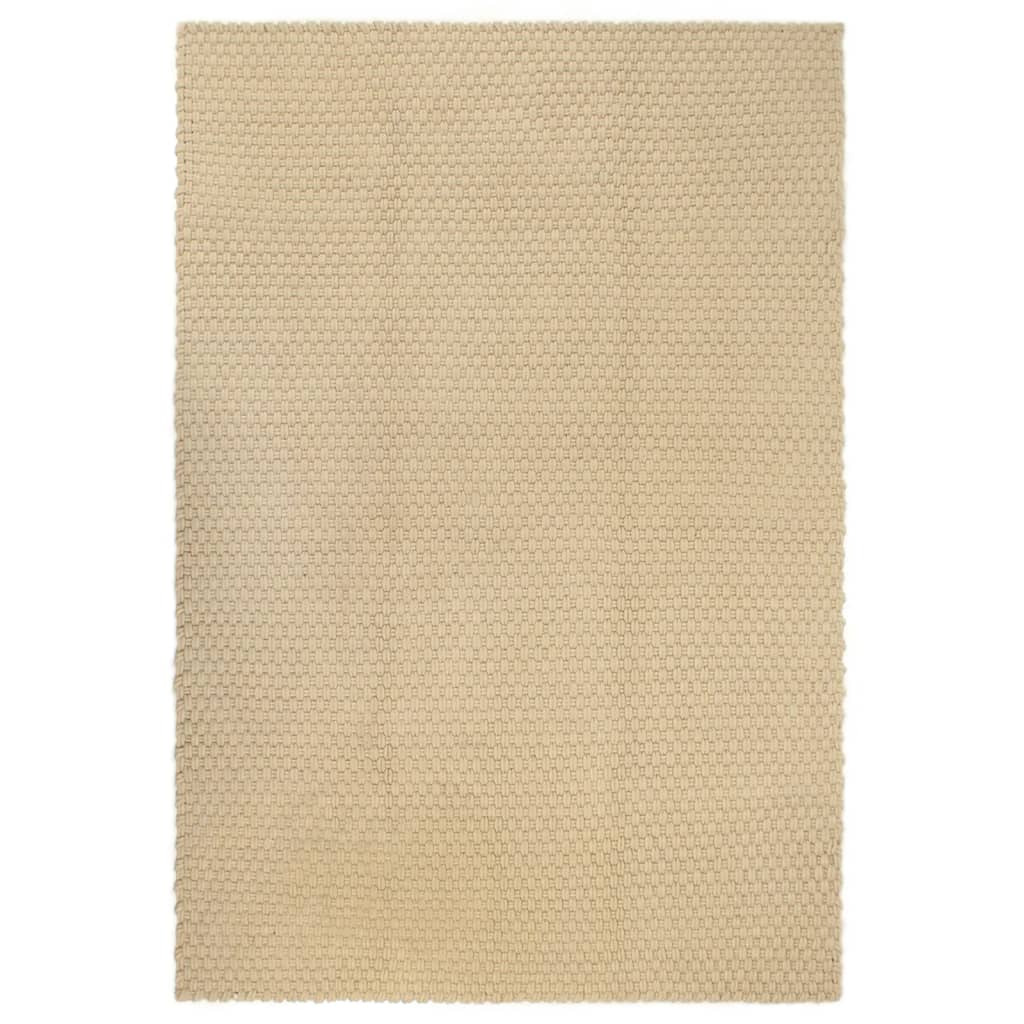 Tapis Rectangulaire Naturel 160x230 cm Coton