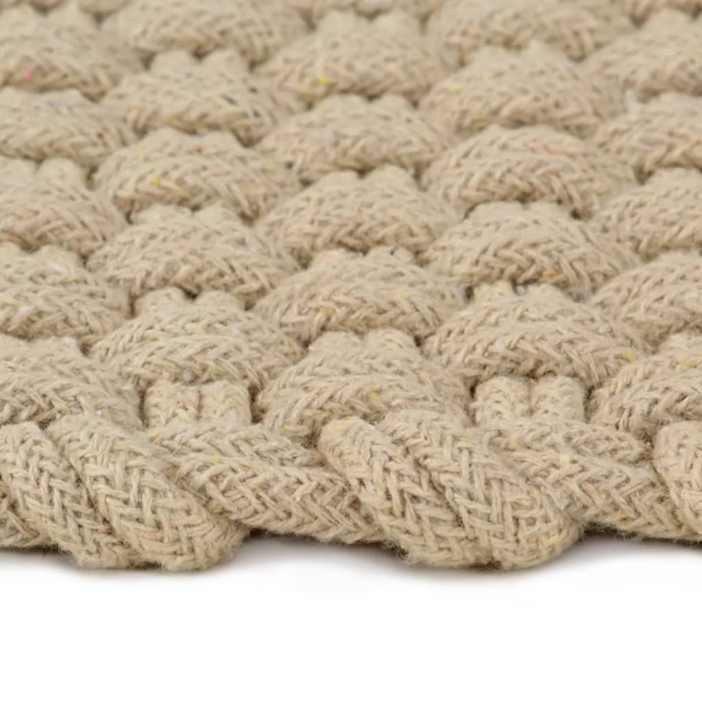 Tapis Rectangulaire Naturel 160x230 cm Coton