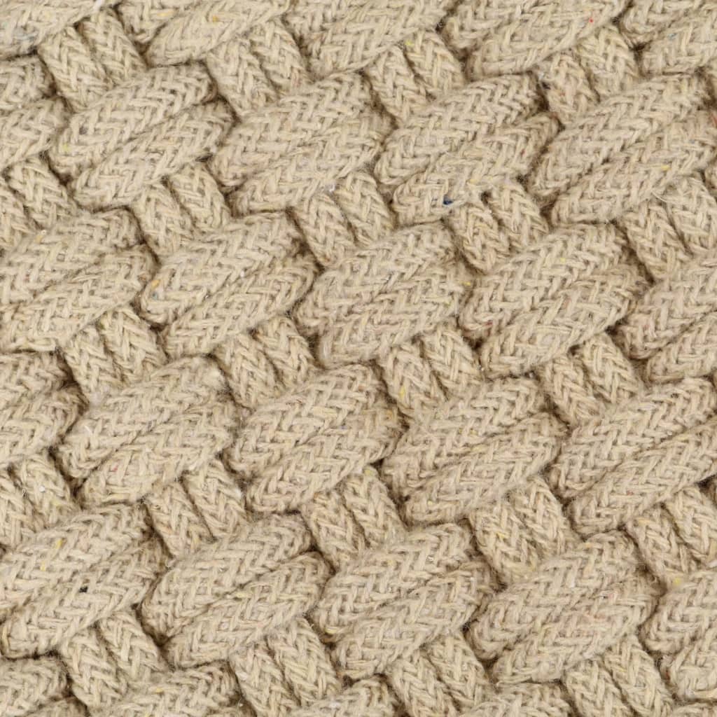 Tapis Rectangulaire Naturel 160x230 cm Coton