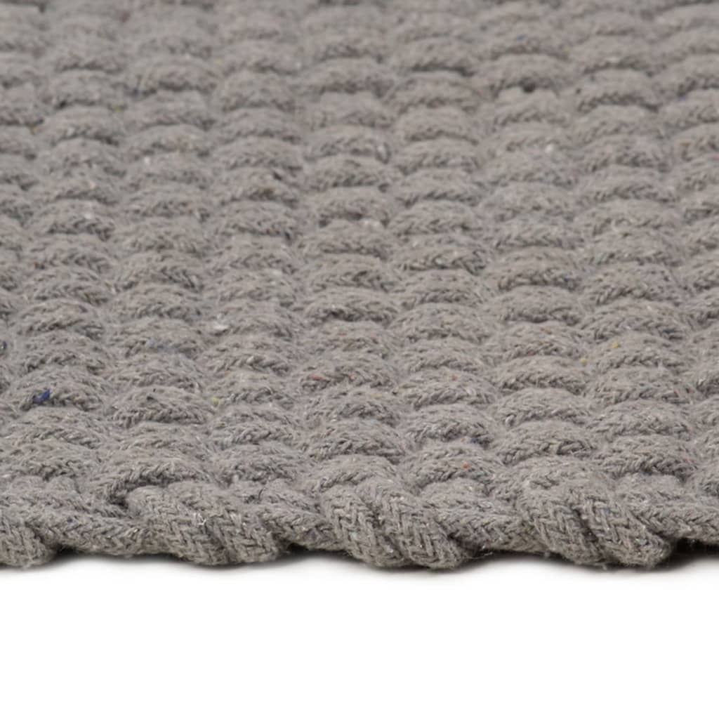 Rectangular carpet gray 160x230 cm cotton