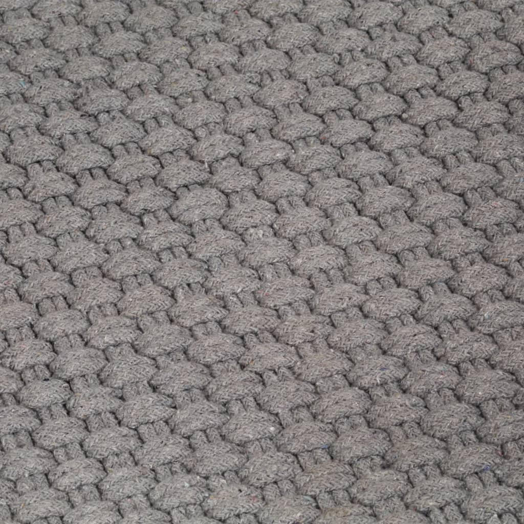 Rectangular carpet gray 160x230 cm cotton