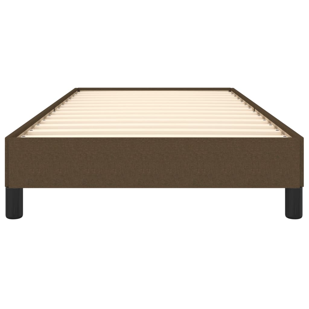 Bed frame dark brown 90x200 cm fabric
