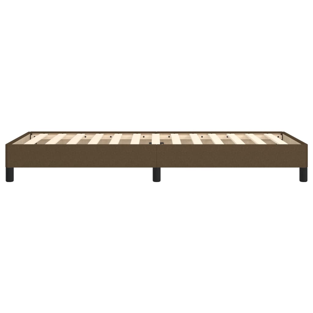 Bed frame dark brown 90x200 cm fabric