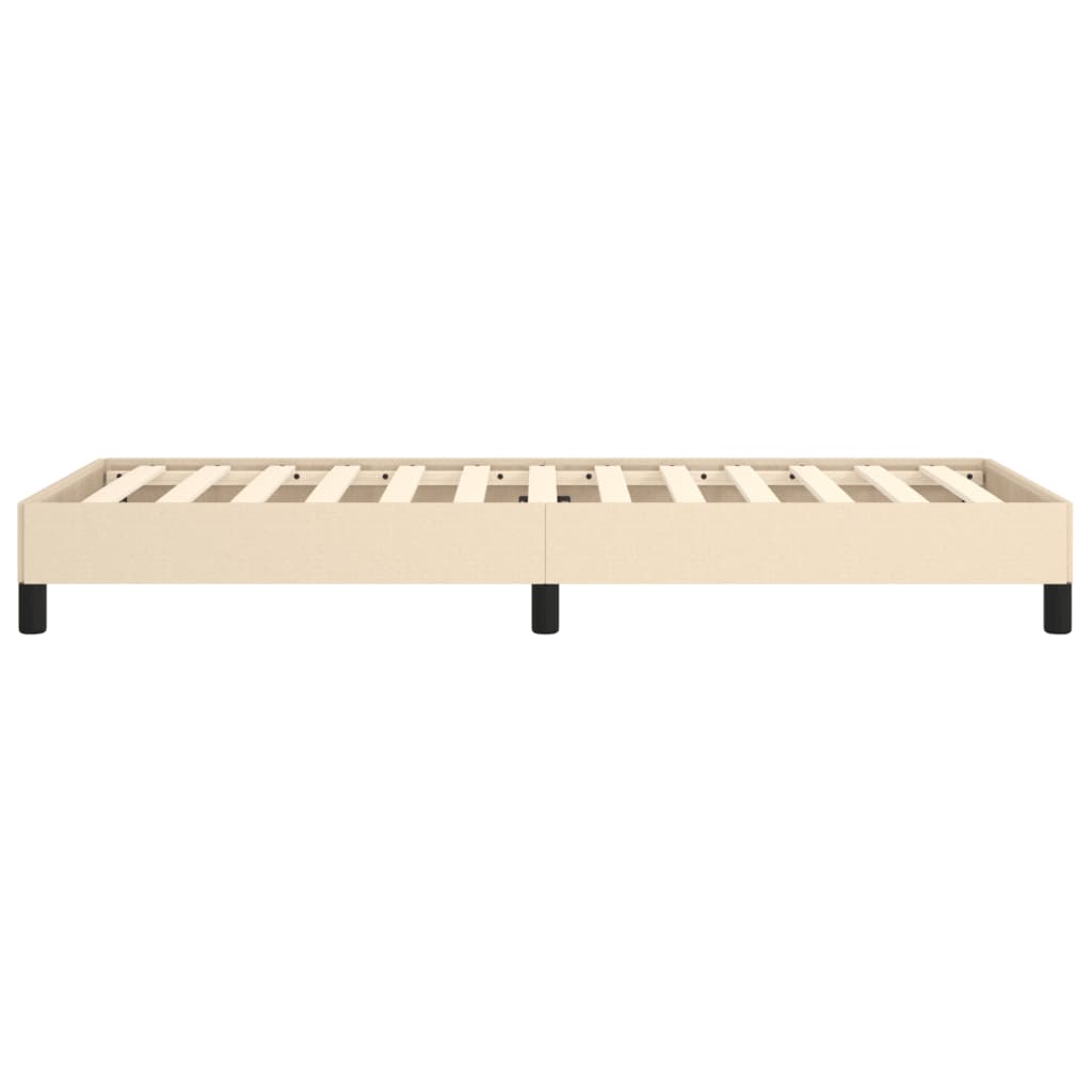 Bettgestell ohne Matratze Creme 90x200 cm Stoff