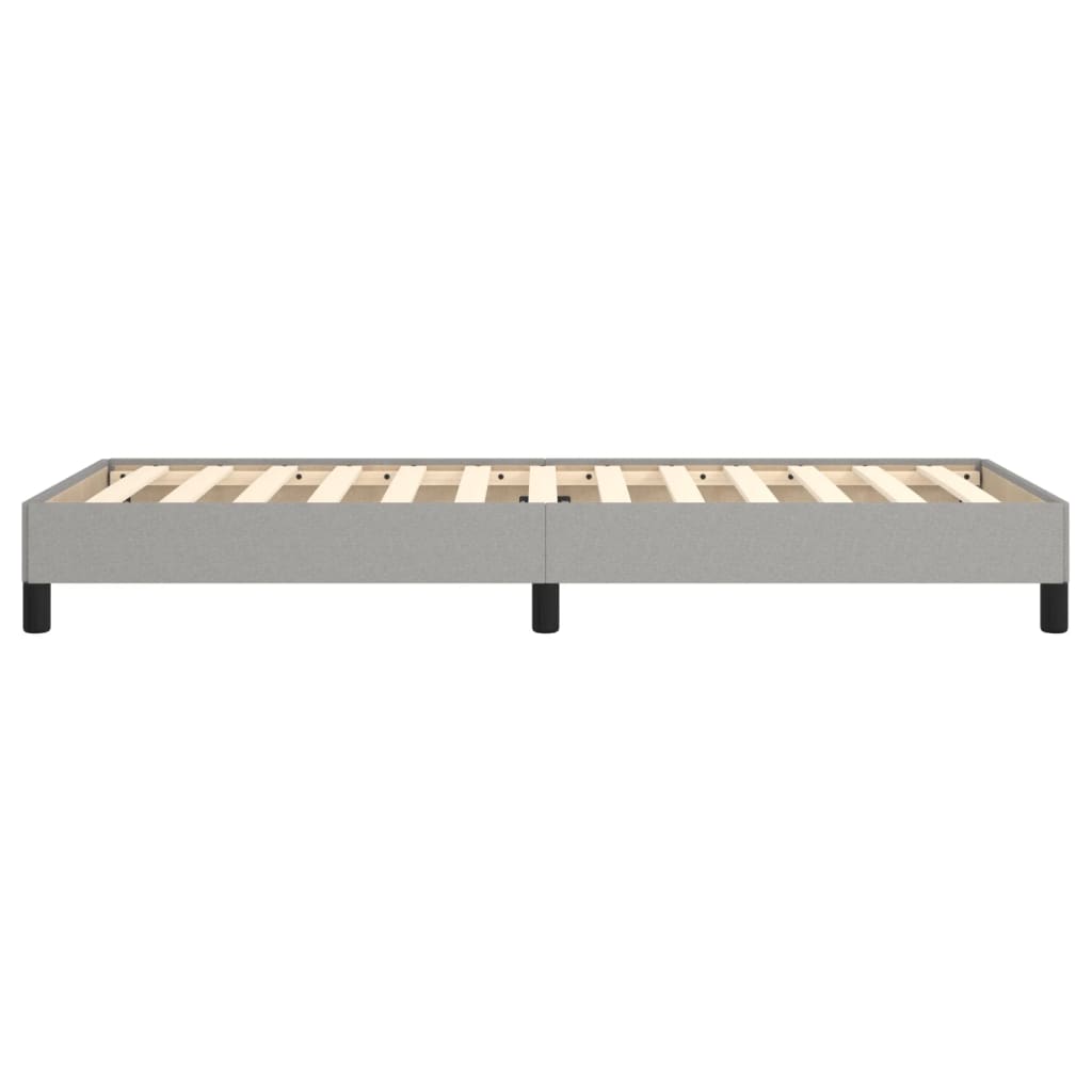 Bettgestell ohne Matratze Hellgrau 100x200 cm Stoff
