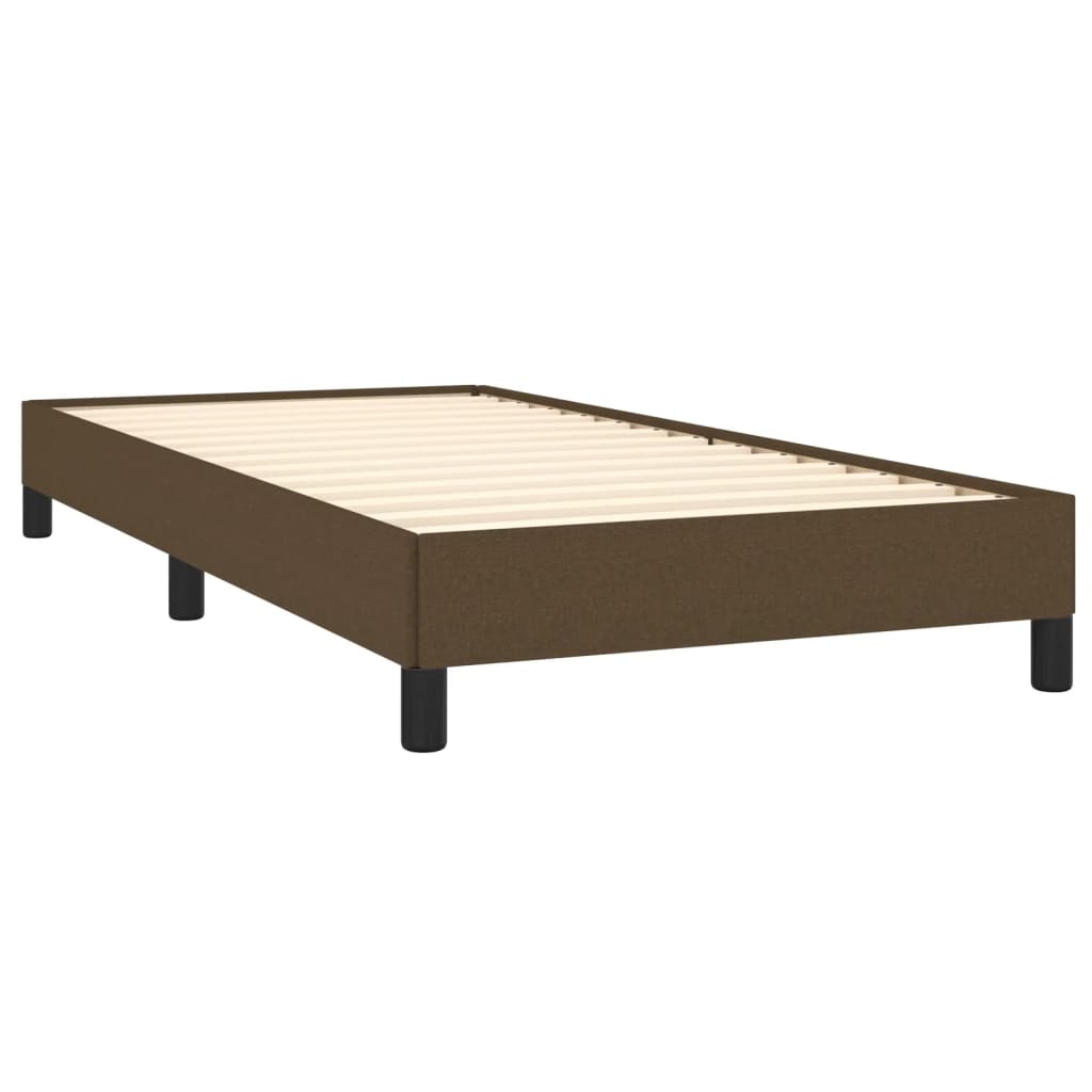 Bettgestell ohne Matratze Dunkelbraun 100x200 cm Stoff