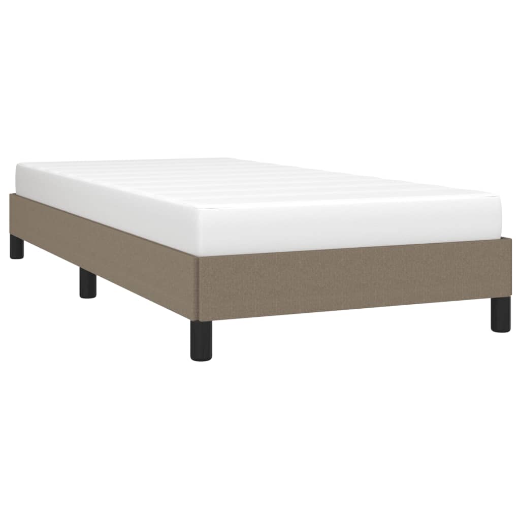 Bettgestell ohne Matratze Taupe 100x200 cm Stoff