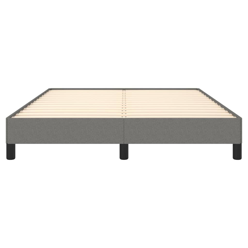 Bettgestell ohne Matratze Dunkelgrau 140x200 cm Stoff