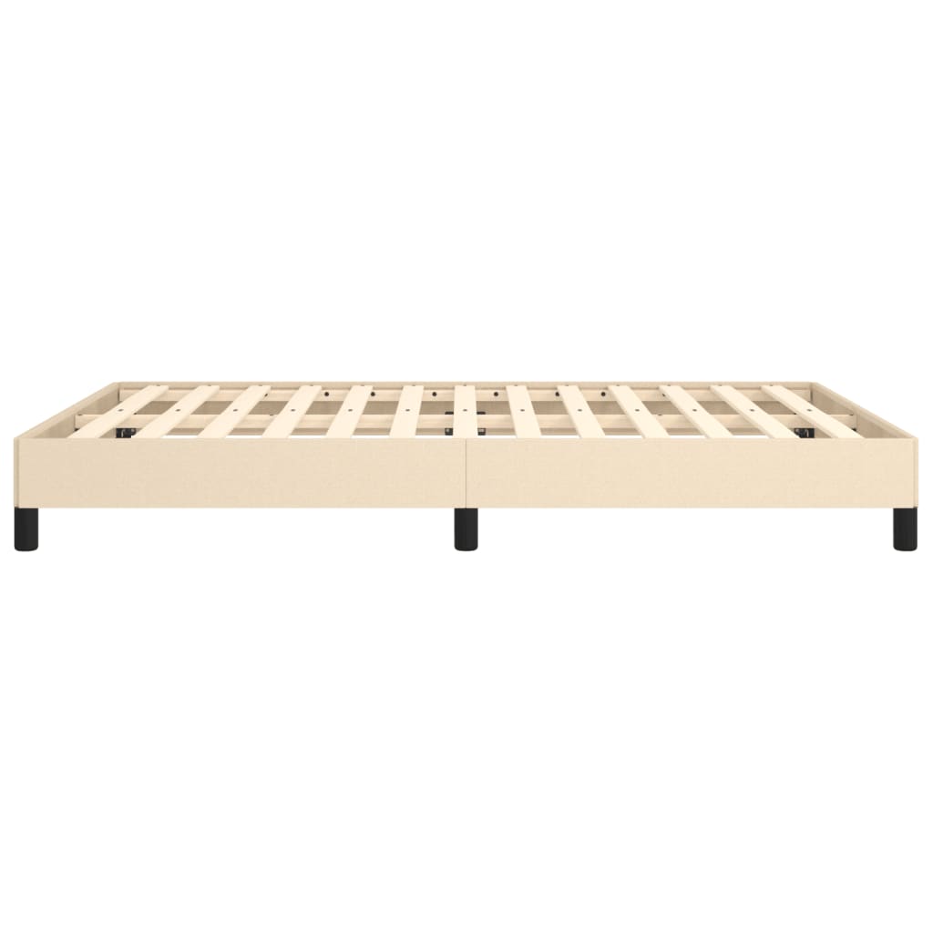 Bettgestell ohne Matratze Creme 140x200 cm Stoff