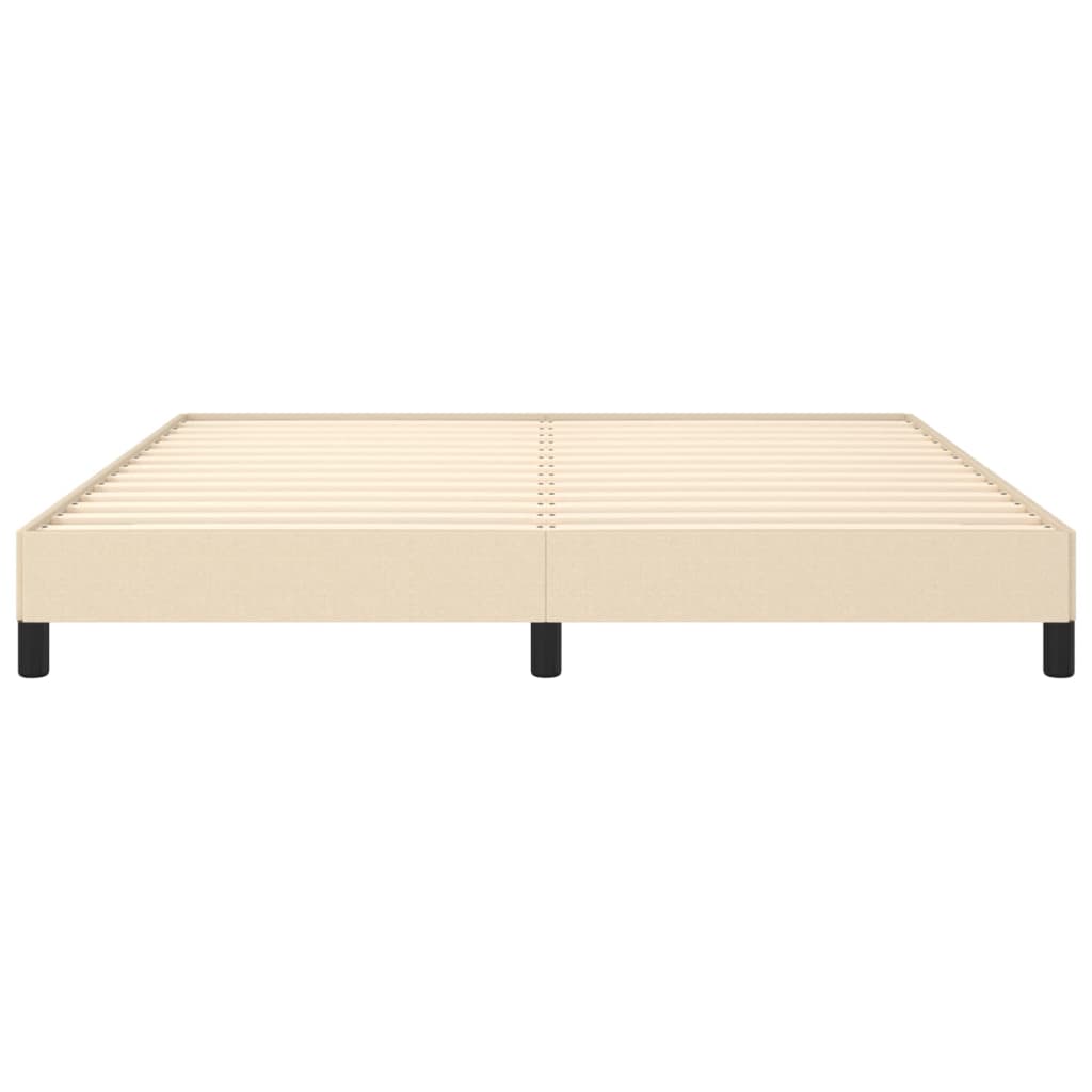 Bettgestell ohne Matratze Creme 160x200 cm Stoff