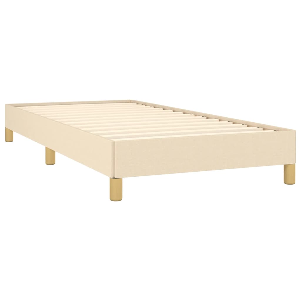 Bettgestell ohne Matratze Creme 80x200 cm Stoff