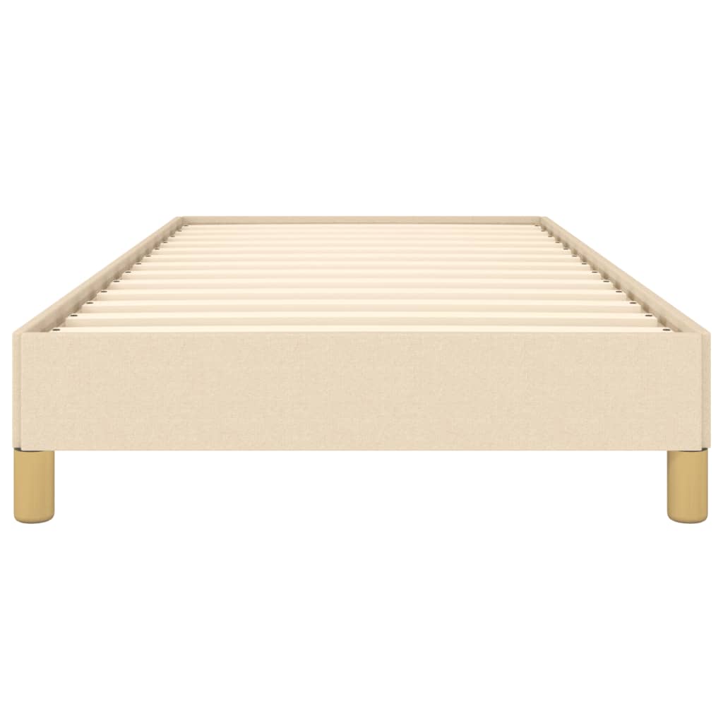 Bettgestell ohne Matratze Creme 80x200 cm Stoff
