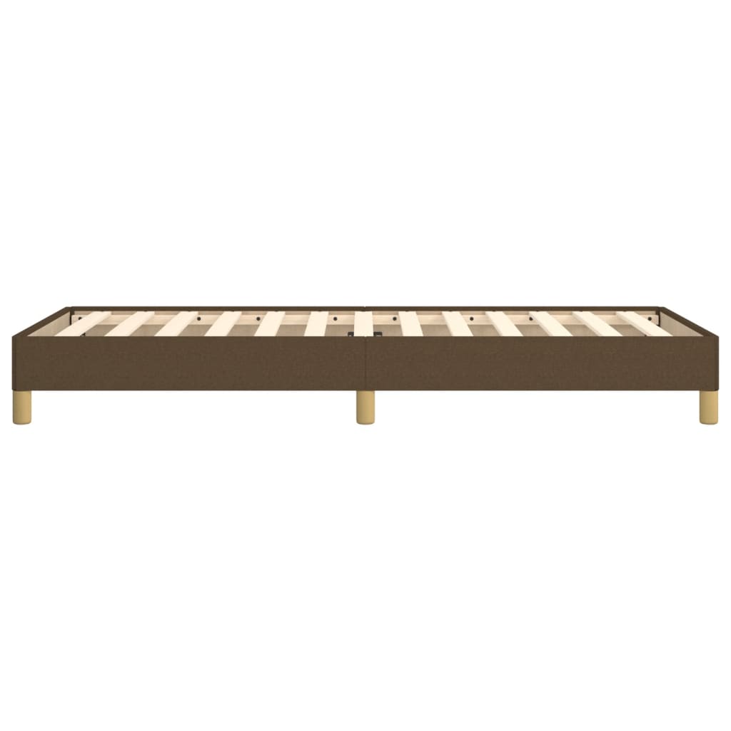 Bettgestell ohne Matratze Dunkelbraun 90x200 cm Stoff
