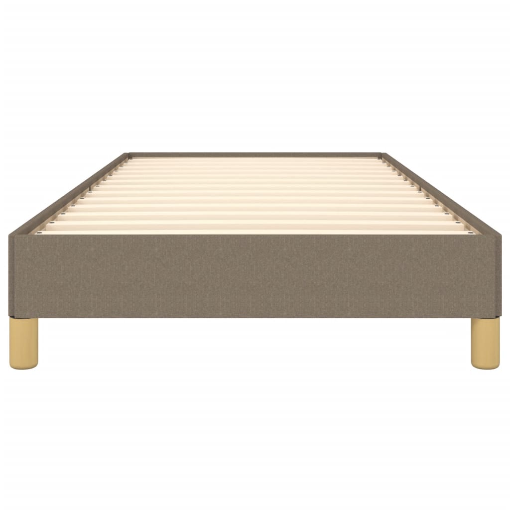Cadre de lit tissu taupe 90x200 cm