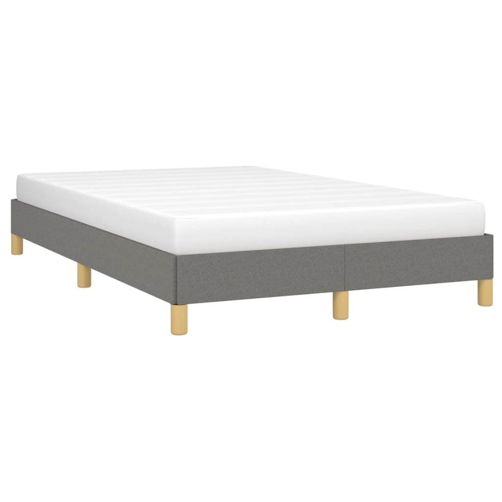 Bed frame dark gray 120x200 cm fabric