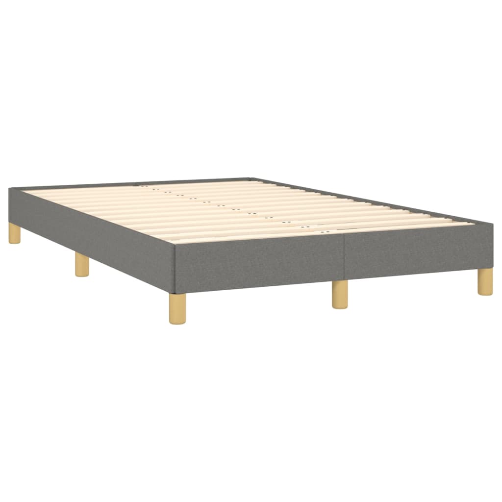 Bed frame dark gray 120x200 cm fabric